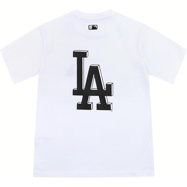 MLB Los Angeles Dodgers LuźNa Koszulka Unisex Z KróTkim RęKawem, OkrąGłYm Dekoltem I DużYm Nadrukiem BiałA 31TS03131-07W XL Black-image