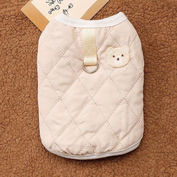 Ropa De Perro OtoñO Invierno Chaleco Acolchado De AlgodóN Oso PequeñO Minimalista Y Lindo Chaleco Abrigado Espeso Ropa Para Gato Mascota Disfraz De Perro XXL-image
