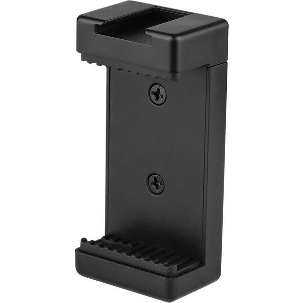 Clip Del Tenedor Del TeléFono Del Adaptador Del Soporte Del TríPode Del TeléFono Con La Zapata FríA Dual De 1/4 Hilos Para El TríPode Selfie Negro-image