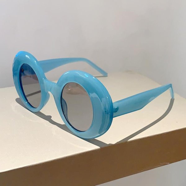 Gafas De Sol Redondas CláSicas Para Mujer ÚLtima Moda Color Caramelo Gafas De Playa Para Exteriores Modernas Ins DiseñAdor Gafas UV400 Without Case-image