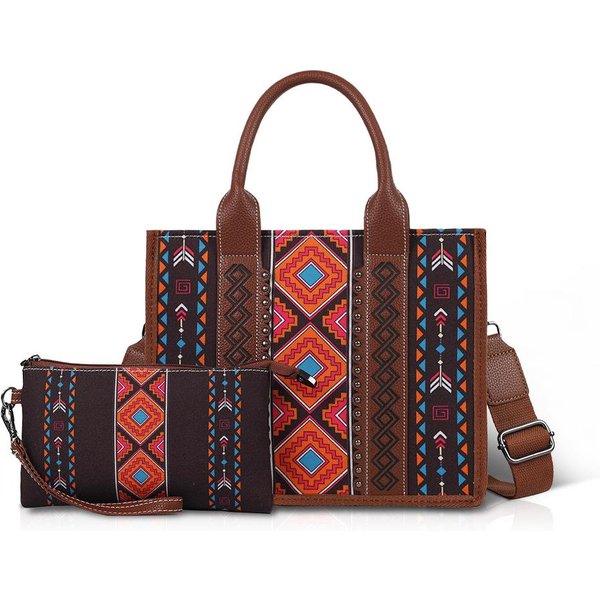 Europejska I AmerykańSka Torba Damska W Stylu Boho W KształCie Diamentu O DużEj PojemnośCi, Torba Tote Crossbody, Torba Lion Ridge 27*11.5*22+14Cm-image