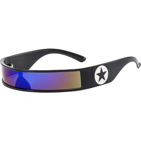 Gafas De Sol Visor CíClope Estrecho Futuristas Gafas LáSer UV400 Gafas De Sol De Personalidad Gafas Para Disfraz Gafas De Hombre De Lujo As Shown In Figure-image