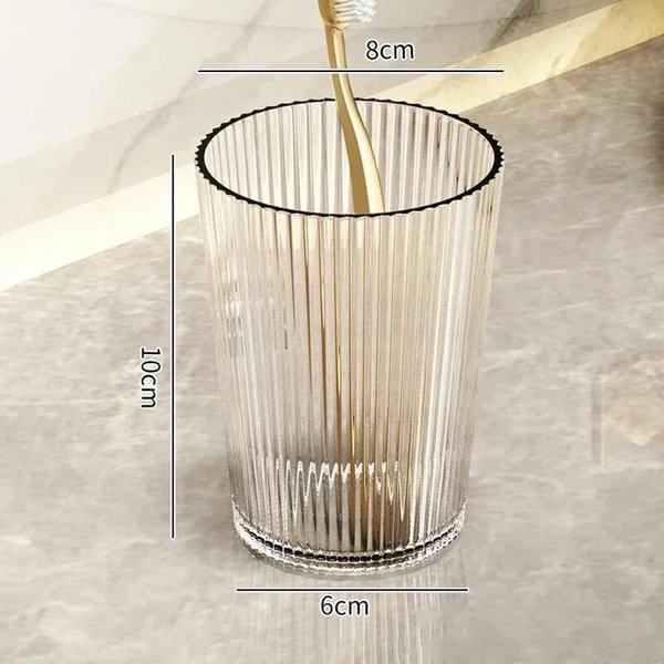Taza Para Enjuague Bucal, Cepillo De Dientes, Taza Para BañO, Estilo Lujoso, Accesorios De Almacenamiento Para BañO, Soporte Para Cepillo De Dientes Gris-image