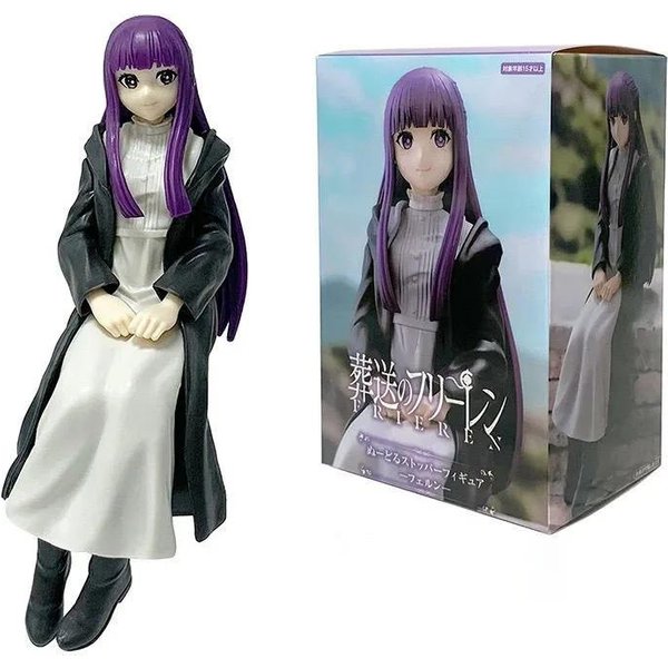 Wysokiej JakośCi 14Cm Frieren: Beyond Journey's End Figurka Anime SiedząCa Paproć Figurki Akcji PVC Frieren Model Stopper Do Makaronu Statua Kolekcja-image