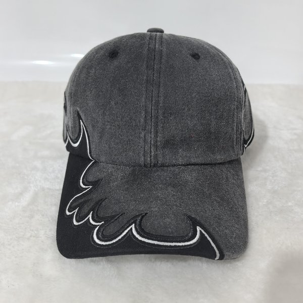 Gorra De BéIsbol Lavada Retro Con Bordado De Llamas Streetwear Unisex Gorra De Papá Desgastada Gorra Trucker Hip Hop Para Hombres Mujeres Adjustable-image