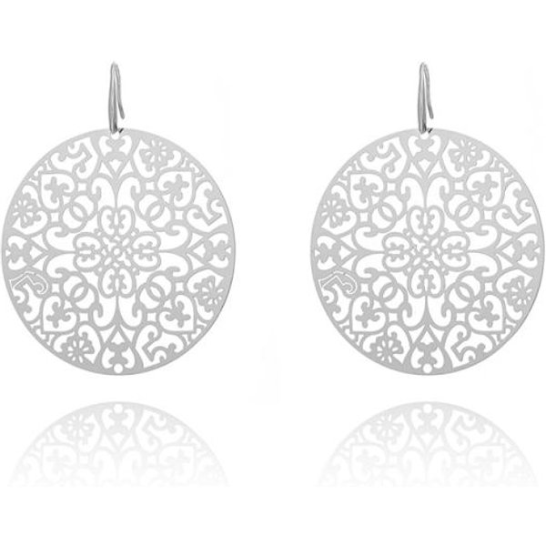 Pendientes Grandes Bohemios Para Mujer Pendientes Colgantes De Flor Hueca Oro Rosa Plateado JoyeríA Pendientes Llamativos Estilo Europeo Nuevo Plata-image