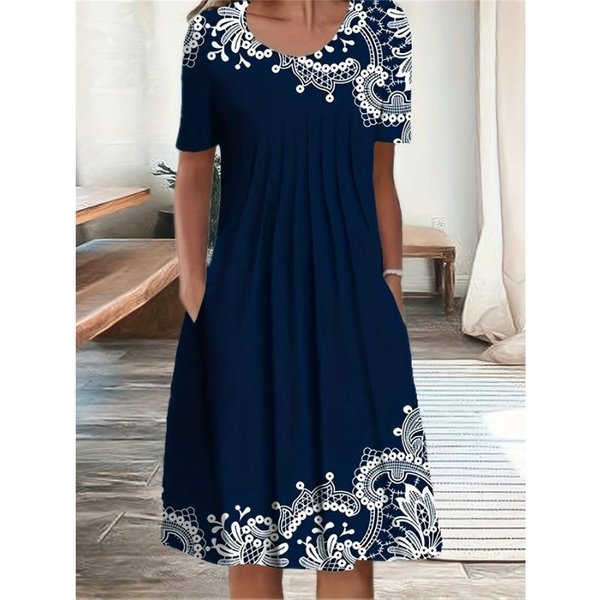 Moda Plus Size Elegancka Sukienka Damska LuźNa Sukienka Codzienna Sukienka Damska Nowy Temperament 4XL-image