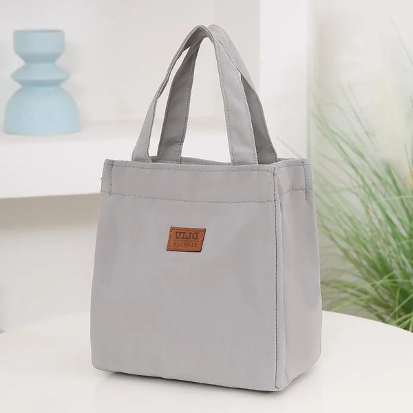 Bolsa De Almuerzo De Gran Capacidad Con Aislamiento De Papel De Aluminio Para El Trabajo, Bolsa De Asa Superior Simple Y PráCtica, Bolsa De Almuerzo Aislada, Picnic-image