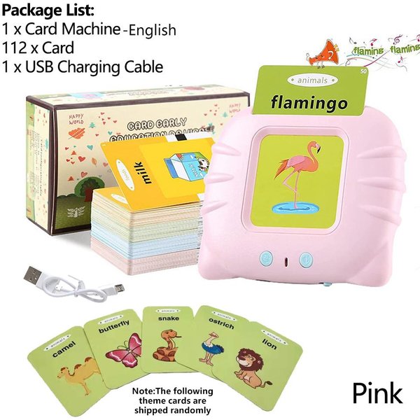 MáQuina De Aprendizaje De Tarjetas Flash Parlantes Para NiñOs PequeñOs IngléS EspañOl Italiano ÁRabe Audio Juguete Educativo Temprano Regalo-image