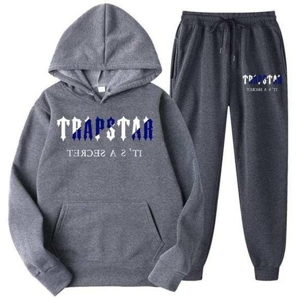 Trapstar MęSki Komplet: Bluza Z Kapturem I Spodnie Dresowe Z Nadrukiem Liter. Small Black-image