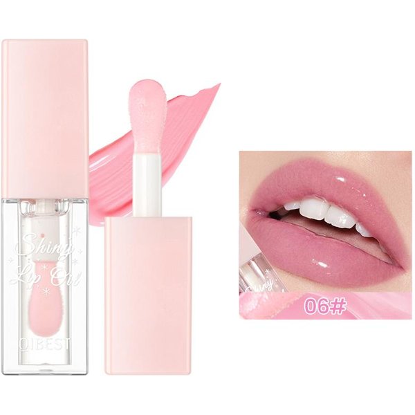 Brillo Labial Perlado Con Brillo, Aceite Hidratante Que Cambia De Color, Aceite Labial Con Efecto Espejo, Maquillaje, Tinte Labial Duradero, Voluminizador, CosméTicos.-image