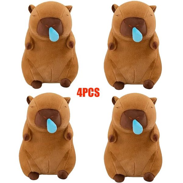 4 Piezas Gran Burbuja De Moco Kapibala Estirable Capibara MuñEco Capibara MuñEco Lindo MuñEco De Peluche Juguete MuñEca De Trapo Regalo De CumpleañOs 30-35Cm-image