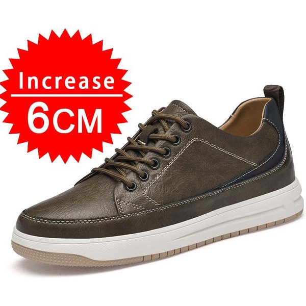 Zapatos Con Alzas Informales Para Hombre, Zapatos Con Aumento De Altura Para Hombre, Zapatos Blancos Con Aumento De Altura, Zapatos Negros, Zapatos Altos De 6/8 Cm, Zapatillas Con Alzas 39-image