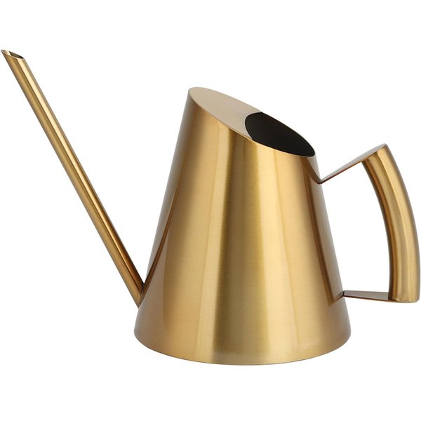 Regadera De Acero Inoxidable Olla De Riego Boca Larga JardíN Flores Plantas Herramienta De Flores 1500Ml-image