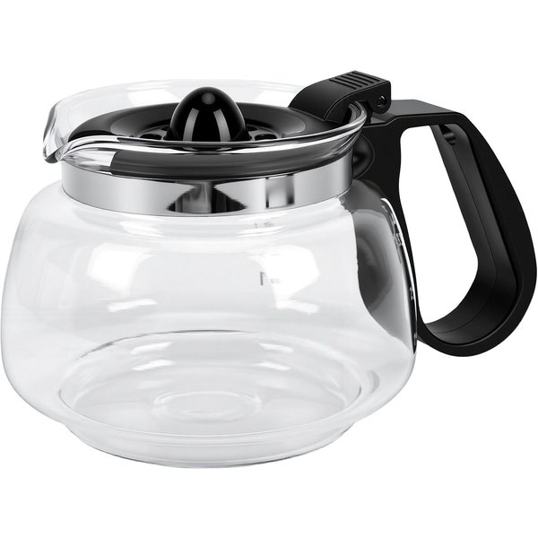 Cafetera Apta Para OST Capacidad 4 Tazas Resistente Al Calor Mango Negro Vidrio AntiexplosióN 600ML Cafetera De Vidrio Para El Hogar-image