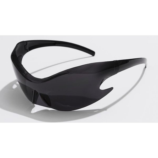Luksusowe Sportowe Punkowe Y2K Okulary PrzeciwsłOneczne Damskie MęSkie Unikalne Gogle JednoczęśCiowe Okulary PrzeciwsłOneczne Dla MężCzyzn Rowerowe Hip Hopowe Odcienie UV400 Show As Picture Black-image