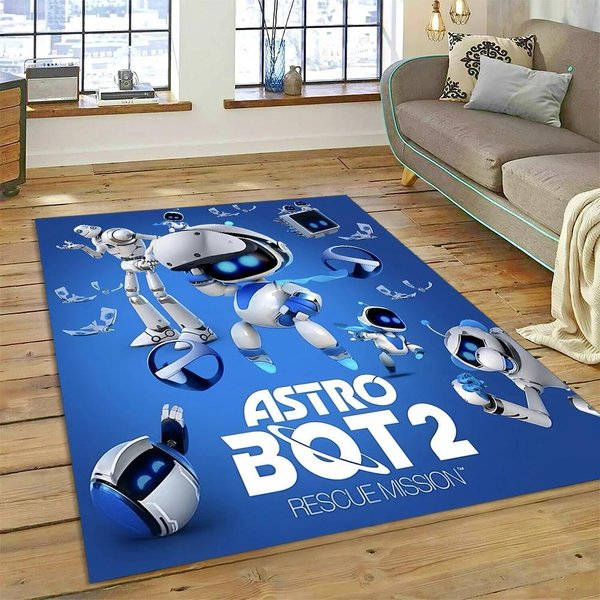 Nuevo Estilo 27 Astro Bot Juego Robot De Dibujos Animados Regalo Alfombra Para Sala De Estar Dormitorio Hogar DecoracióN De Sofá, Alfombrilla Antideslizante Para Suelo Para NiñOs 60X90Cm( 23X35In )-image