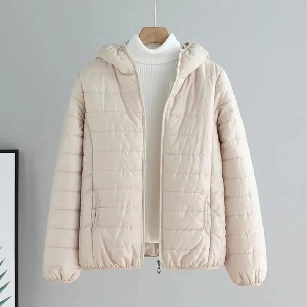 Moda Damska Casual Jesień Zima Jednolity Kolor Nadruk DłUgi RęKaw Kurtki I PłAszcze PłAszcze Puchowe Xxxl White-image