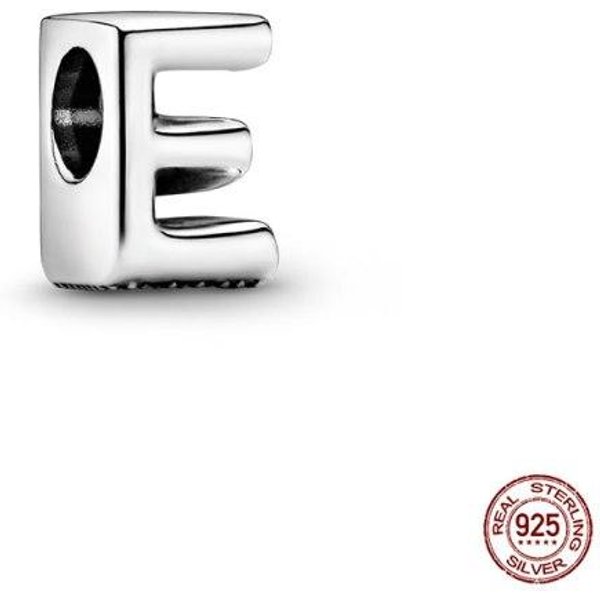 Colgante De Plata De Ley 100% AutéNtica, Letra Conmemorativa, Serie A-Z, Abalorios, Pulsera Original Panjia, JoyeríA White-image
