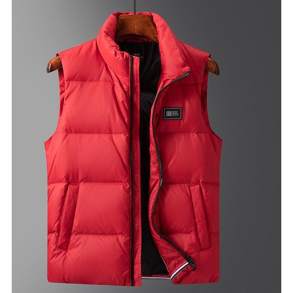 Chaleco De PlumóN Para Hombre, OtoñO E Invierno, Nuevo Chaleco CáLido Para Exteriores, 90% PlumóN De Pato Blanco, Chaleco Para Uso Exterior 3XL Red-image