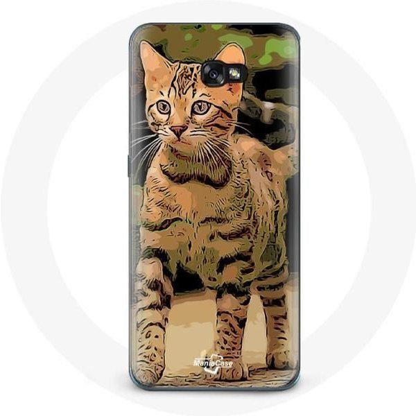 Funda Para Samsung Galaxy A3 2017 Raza De Gatos BengalíEs Dibujo Animado-image