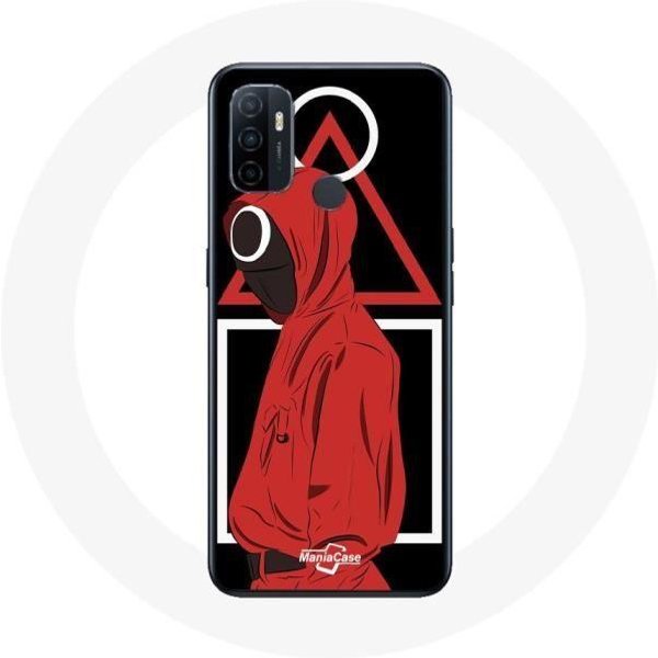 Funda Oppo A53 - El Juego Del Calamar - Logo SíMbolos - Flexible - Negro - ProteccióN Negro-image