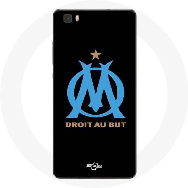 Funda Para Huawei P8 Lite Logo Olympique De Marseille Fondo Negro-image