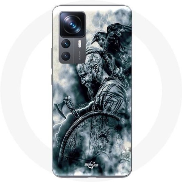 Funda - Xiaomi - 12T - Flexible - Negra - Vikingos Ragnar Lothbrok Cuervo-image