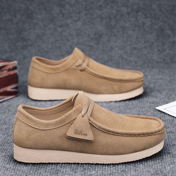 Zapatos Casuales Caqui De Moda Para Hombre Mocasines De Ante Para Hombre Plataforma Slip-On Zapatos De ConduccióN Para Hombre Ligeros Ocio Zapatos De Hombre 44 Beige-image