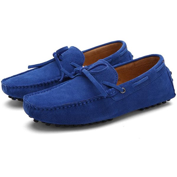 Wysokiej JakośCi MęSkie Mokasyny Zamszowe Buty Codzienne Letnie Klasyczne MięKkie Mokasyny MęSkie Buty Do Jazdy Luksusowe Wsuwane MęSkie Zapatos Hombre 40 Royal Niebieski Kolor-image