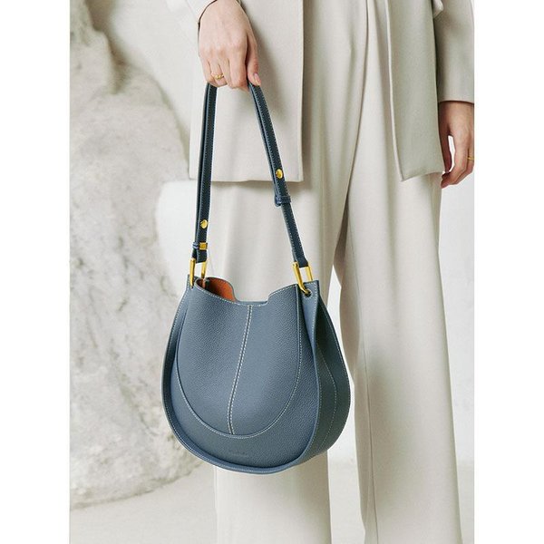 Bolso Cruzado De Cuero, DiseñO De Bolso Para Mujer Nicho Y De Lujo Ligero, Bolso De Silla De Montar De Hombro ÚNico Moderno, Bolso De Cuero Para Mujer Gray-image