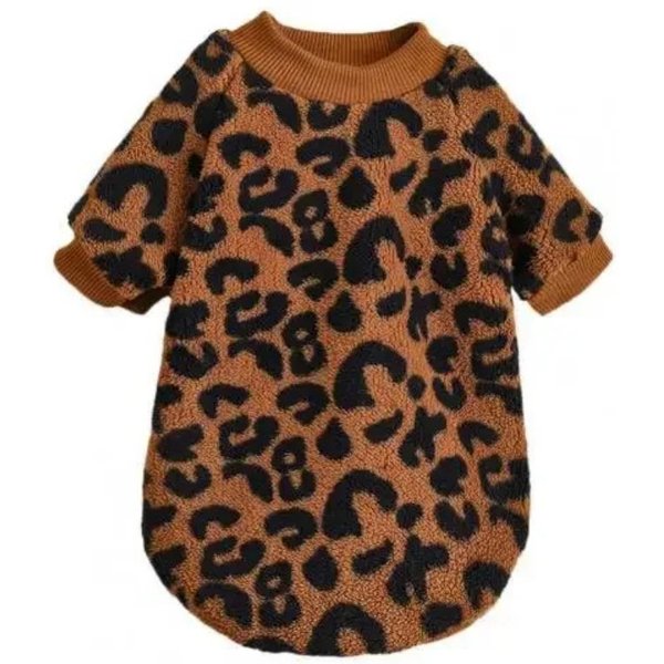 SuéTer Para Cachorros, Perros, Mascotas, Invierno, Estampado De Leopardo, Bulldog FrancéS, SuéTer CáLido De Invierno, Ropa Para Mascotas, Ropa Para Perros S-image