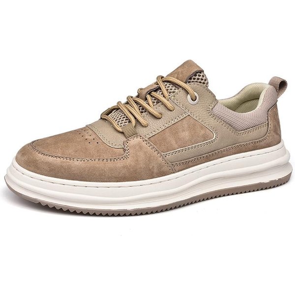 Zapatos De Hombre De Cuero Genuino Primavera Y OtoñO Nuevos Zapatos De Tabla Deportivos Y Casuales Para Exteriores Combinan Con Todo Malla Zapatos Modernos Verano Transpirables Ligeros 44-image
