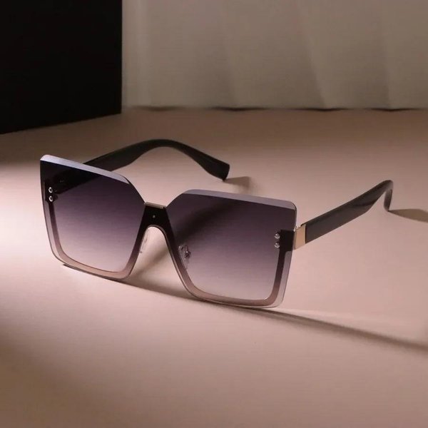 DużE Kwadratowe Okulary PrzeciwsłOneczne Unisex Damskie MęSkie Designerskie Kolorowe Okulary PrzeciwsłOneczne Damskie MęSkie Kolory Lustrzane Oculos De Sol Other Gray-image