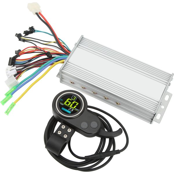 Controlador De Motor De Velocidad Sin Escobillas De 1000W 36V 48V Pantalla LCD Redonda Con Acelerador De Pulgar Para EléCtrico-image