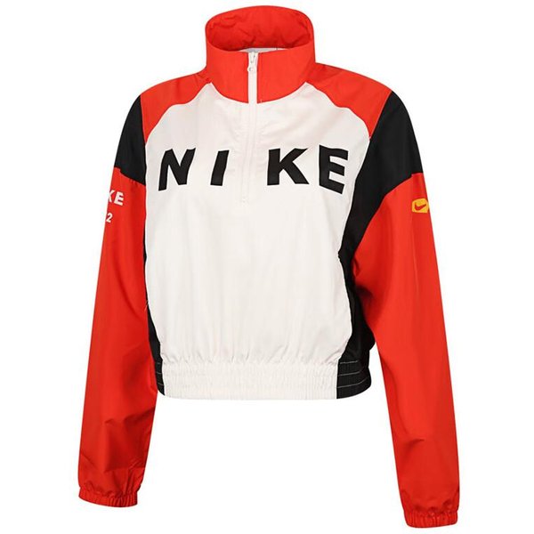 Kurtka Damska Nike Sportswear Logo Oversized Tkana Lekka Z DłUgim RęKawem IH8479-133 L-image
