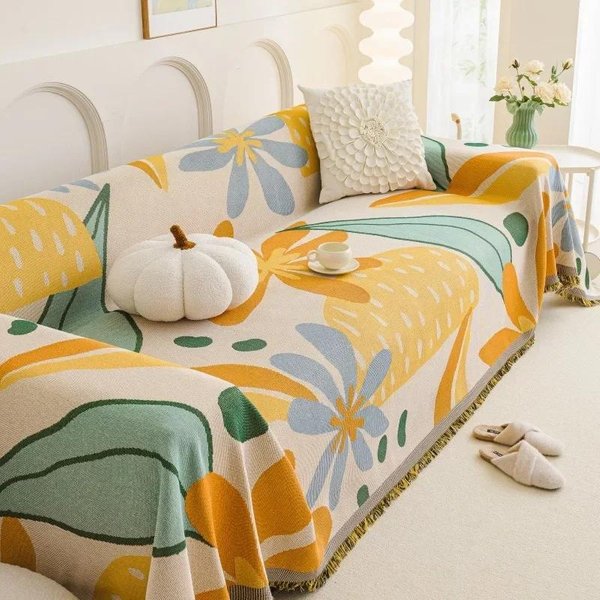 Toalla Tejida Boho Para Sofá Con Borlas Manta De Aire Acondicionado Toalla De Sofá Para Sala De Estar Camping Picnic Manta Manta De Tiro 130X180CM-image