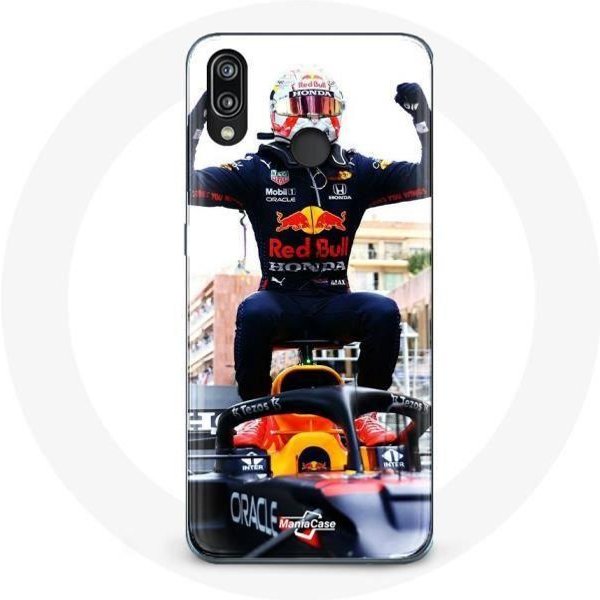 Funda Para Huawei P20 Lite FóRmula 1 Max Verstappen Piloto De Carreras F1 Negro Rojo Y Amarillo-image