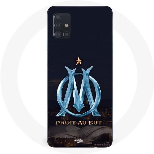 Funda - Maniacase - Samsung Galaxy A51 5G - Logo OM Azul Y Dorado - Silicona - Flexible Negro-image