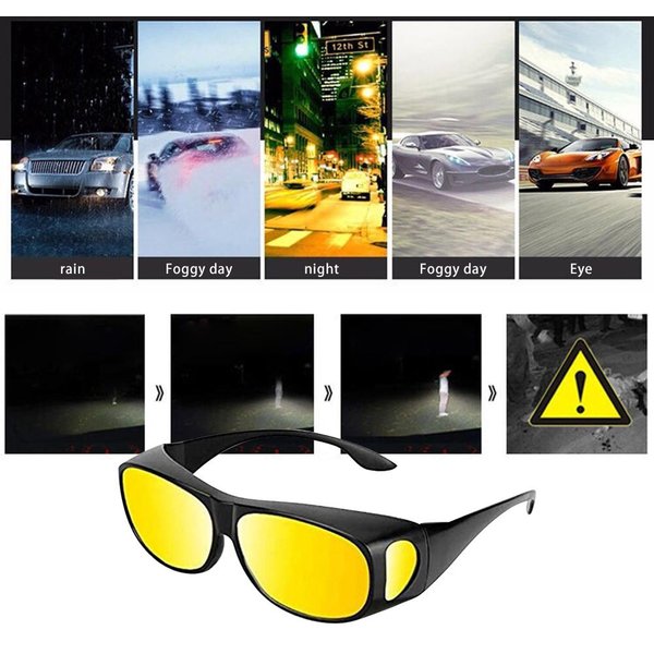 Okulary Do Jazdy Nocą Anti Glare Night Vision HD Spolaryzowane Okulary Dla Kobiet MężCzyzn żółTy-image
