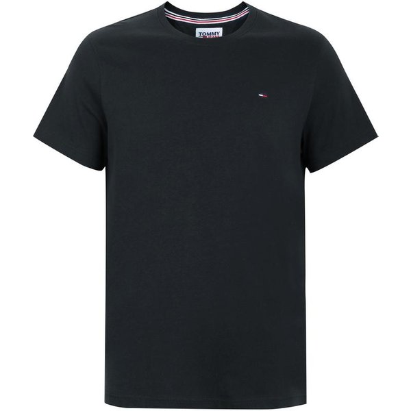 Tommy Hilfiger Klasyczny Prosty Jednolity Kolor BawełNa OddychająCy Wszechstronny OkrąGłY Dekolt KróTki RęKaw T-Shirt MęSkie Topy Czarny DM0DM04411078 XXL Black-image