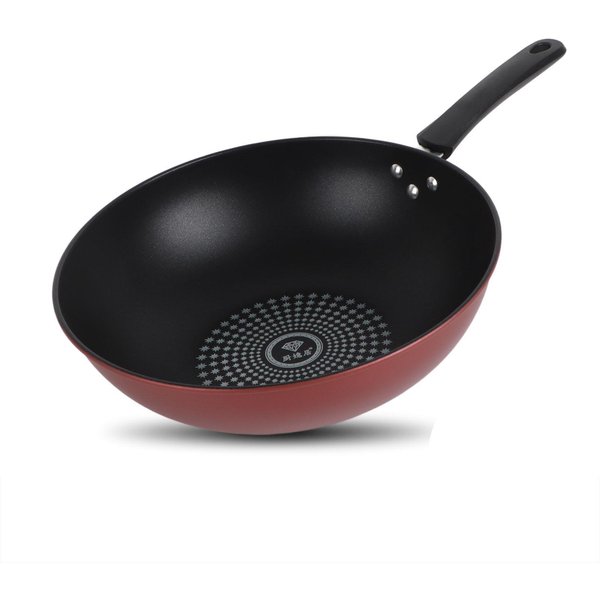 SartéN De Fondo Plano Wok De Cocina De Hierro Fundido Utensilios De Cocina Con Mango Para Sopa Guiso 32Cm / 12.6In 32Cm / 12.6In-image