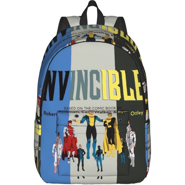 Mochila Genial De CóMic Invencibles Mochila De DíA Para Estudiantes Al Aire Libre Trabajo Para Hombres Mujeres Bolsas De Lona Para PortáTil 14 Inches-image