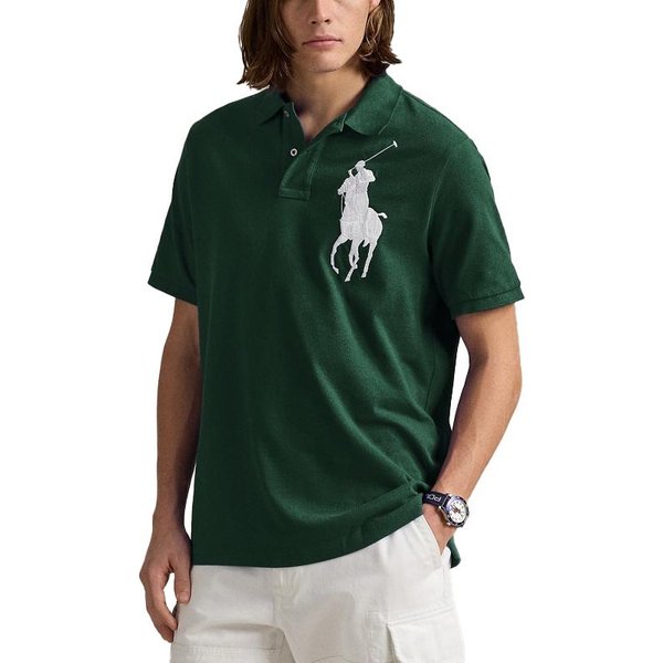 Polo Ralph Lauren SS22 Jersey Bordado Con Logo Polo De Manga Corta Para Hombre Tops Verde 710697457-035 M Black-image