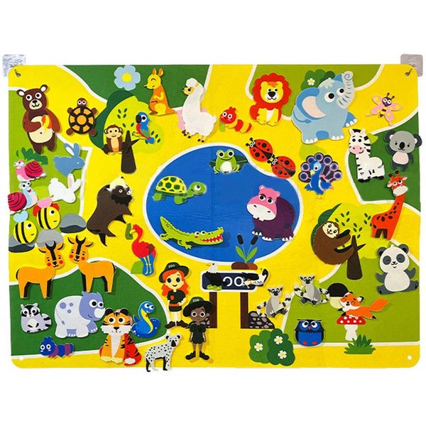 Animales De Granja Tablero De Fieltro Para Contar Historias Set Para Contar Historias Aprendizaje Temprano Kit De Juego Interactivo Colgante De Pared Rompecabezas Juguetes Para NiñOs PequeñOs Regalos-image
