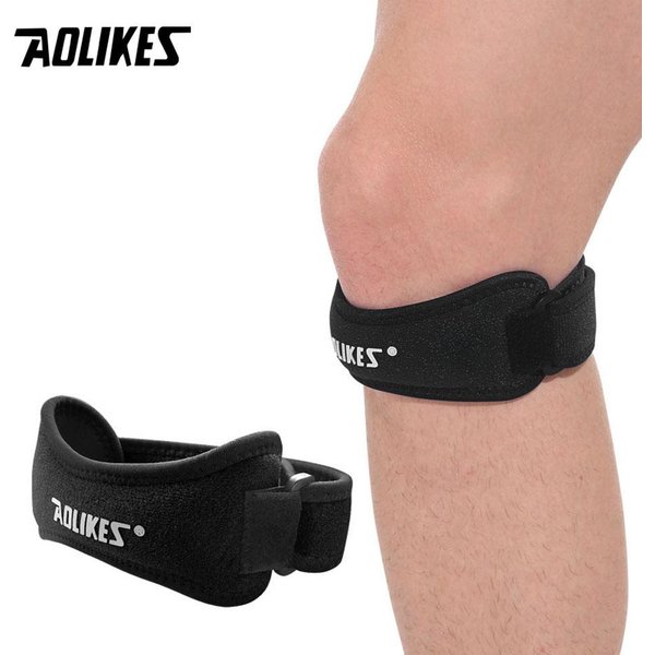 Aolikes 1 Szt. Paski Na WięZadłO Rzepki Orteza Kolana PielęGnacja Kolana Stabilizator Rzepki Odpowiedni Do Biegania, WęDróWek, Tenisa, Skakania, Artretyzmu Black-image