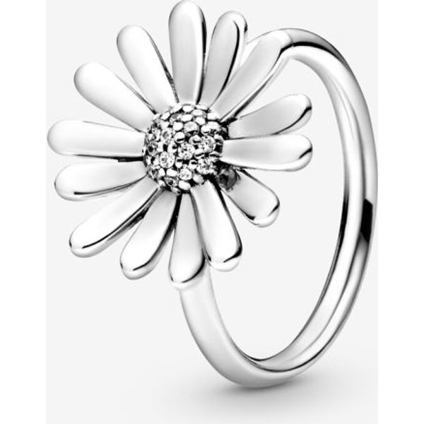 Nueva Llegada S925 Plata De Ley 50 Tipos Anillos Corona De Flores De Margarita Brillantes Para Mujeres Compromiso JoyeríA Aniversario 9 White-image