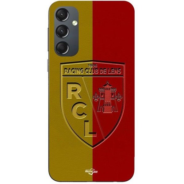 Funda Para Samsung Galaxy A54 RCL Lens Logo Fondo Amarillo Y Rojo Maniacase Negro-image