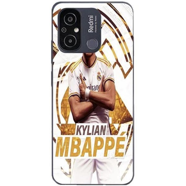 Coque Maniacase Pour Xiaomi Redmi 11A Kylian Mbappe Real Madrid Wallpaper Celebration Negro-image