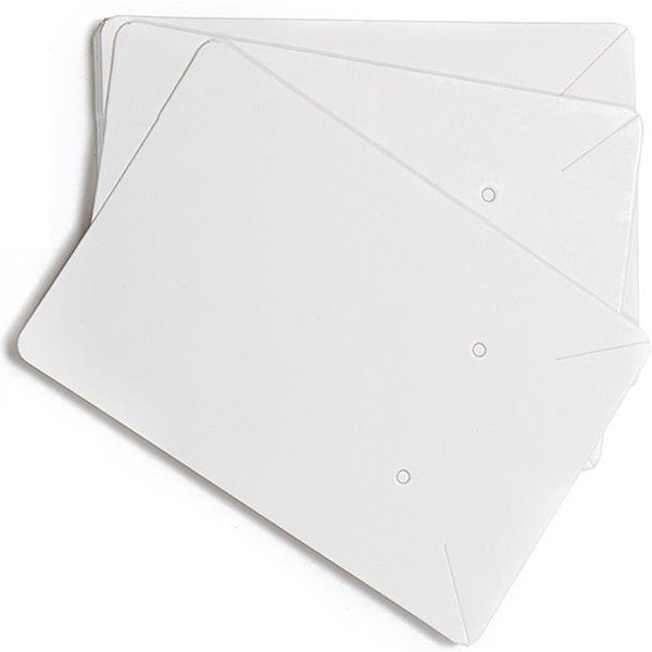 100 Tarjetas Para Pendientes 6X9Cm Etiqueta De Papel Kraft En Blanco Con 100 Bolsas De OPP Para Exhibir Collares Blanco-image